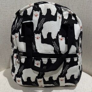 Llama Pattern Black & White Lunch Bag or Pet Accessories Bag